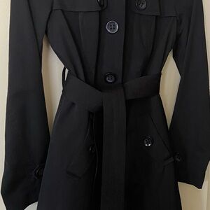 Sophisticated Women's Black Trench Coat